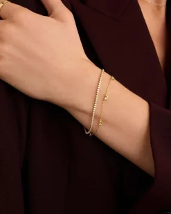gorjana Mini Bow Bracelet 18k Gold Plated Discount