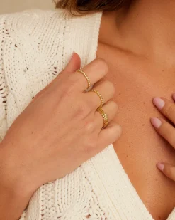 gorjana Mini Stackable Ring Set 18k Gold Plated Online