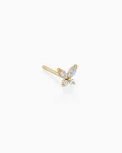 gorjana Opal Butterfly Single Stud 14k Solid Gold Online