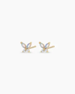 gorjana Opal Butterfly Studs 14k Solid Gold Online