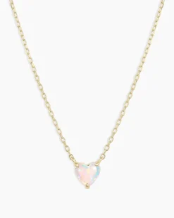 gorjana Opal Heart Necklace 14k Solid Gold Online