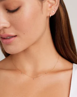 gorjana Opal Trio Necklace 14k Solid Gold Outlet