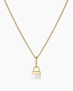 gorjana Padlock Parker Charm Necklace Clearance