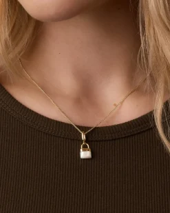 gorjana Padlock Parker Charm Necklace Clearance