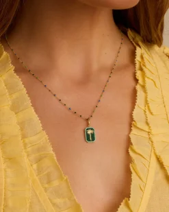 gorjana Palm Capri Necklace 18k Gold Plated New