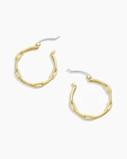gorjana Parker Link Hoops 18k Gold Plated Online