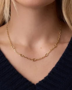 gorjana Parker Link Necklace 18k Gold Plated Fashion