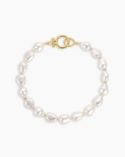 gorjana Pearl Cove Bracelet 18k Gold Plated Clearance