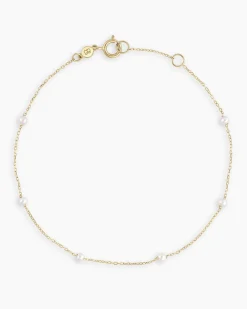 gorjana Pearl Newport Bracelet 14k Solid Gold Discount