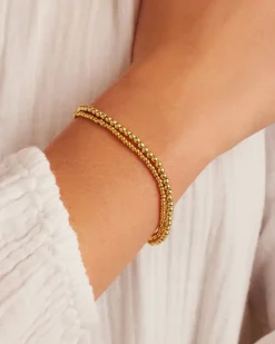 gorjana Poppy Gold Bracelet Set 18k Gold Plated Best