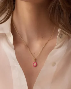 gorjana Power Gemstone Love Parker Charm 18k Gold Plated, Rose Quartz - Love Online