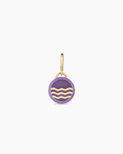 gorjana Power Gemstone Tranquility Parker Charm 18k Gold Plated, Amethyst - Tranquility Outlet