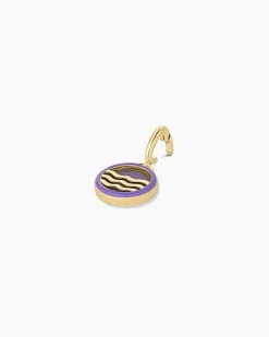 gorjana Power Gemstone Tranquility Parker Charm 18k Gold Plated, Amethyst - Tranquility Outlet