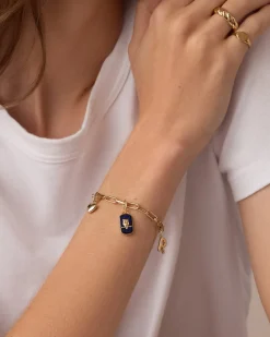 gorjana Power Gemstone Wisdom Parker Charm 18k Gold Plated, Lapis - Wisdom Outlet