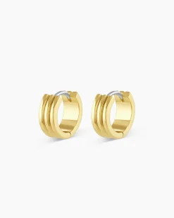 gorjana Reed Hoops 18k Gold Plated Outlet