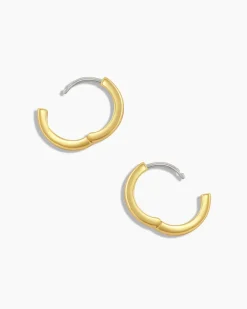 gorjana Reed Hoops 18k Gold Plated Outlet