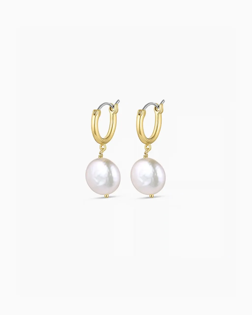 gorjana Reese Pearl Huggies 18k Gold Plated, Pearl Online