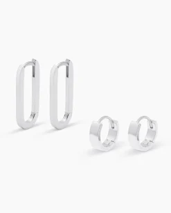 gorjana Rose Huggie Set New