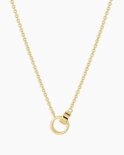 gorjana Rose Interlocking Necklace 18k Gold Plated New