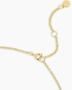 gorjana Rose Interlocking Necklace 18k Gold Plated New