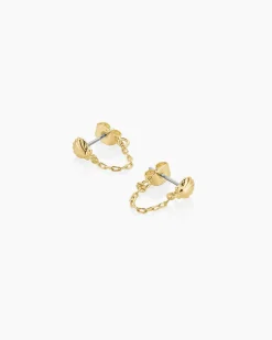 gorjana Shell Chain Huggies 18k Gold Plated Sale