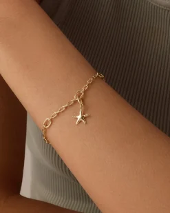 gorjana Starfish Parker Charm 18k Gold Plated New