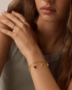 gorjana Summer Mini Charm Bracelet 18k Gold Plated Outlet