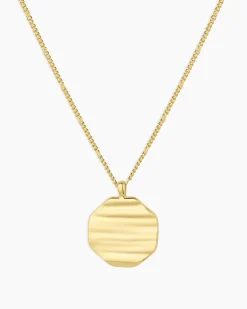 gorjana Sunset Coin Necklace 18k Gold Plated Fashion