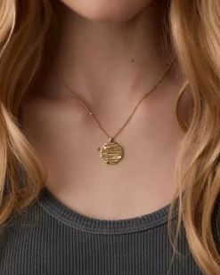 gorjana Sunset Coin Necklace 18k Gold Plated Fashion