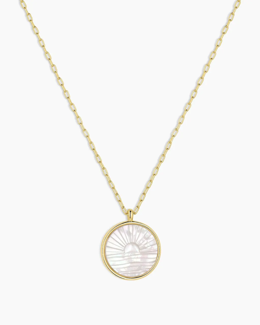 gorjana Sunset Etched Necklace 18k Gold Plated Discount