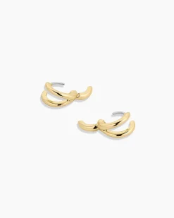 gorjana Taner Double Huggies 18k Gold Plated Best