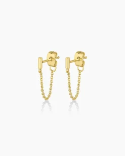 gorjana Tatum Chain Huggies 18k Gold Plated Sale