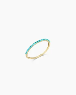 gorjana Turquoise Row Ring 14k Solid Gold Discount