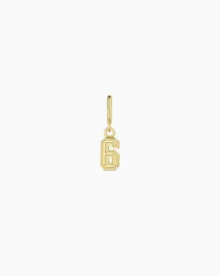 gorjana Varsity Numbers Parker Charm 18k Gold Plated Fashion
