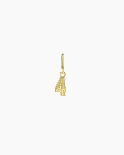 gorjana Varsity Numbers Parker Charm 18k Gold Plated Fashion