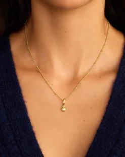 gorjana Varsity Parker Charm 18k Gold Plated New