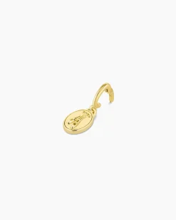 gorjana Varsity Parker Charm 18k Gold Plated New