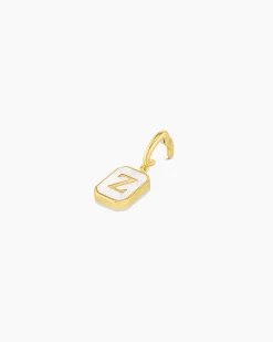 gorjana Vintage Alphabet Parker Charm 18k Gold Plated New