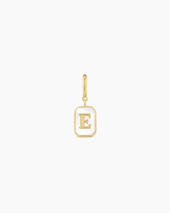 gorjana Vintage Alphabet Parker Charm 18k Gold Plated New
