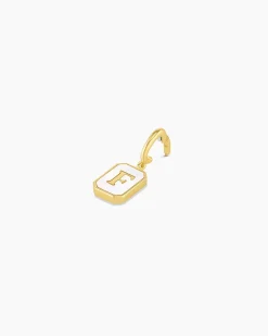 gorjana Vintage Alphabet Parker Charm 18k Gold Plated New