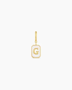 gorjana Vintage Alphabet Parker Charm 18k Gold Plated New