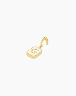 gorjana Vintage Alphabet Parker Charm 18k Gold Plated New