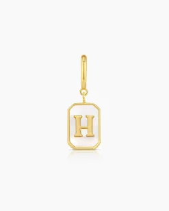 gorjana Vintage Alphabet Parker Charm 18k Gold Plated New
