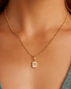 gorjana Vintage Alphabet Parker Charm 18k Gold Plated New