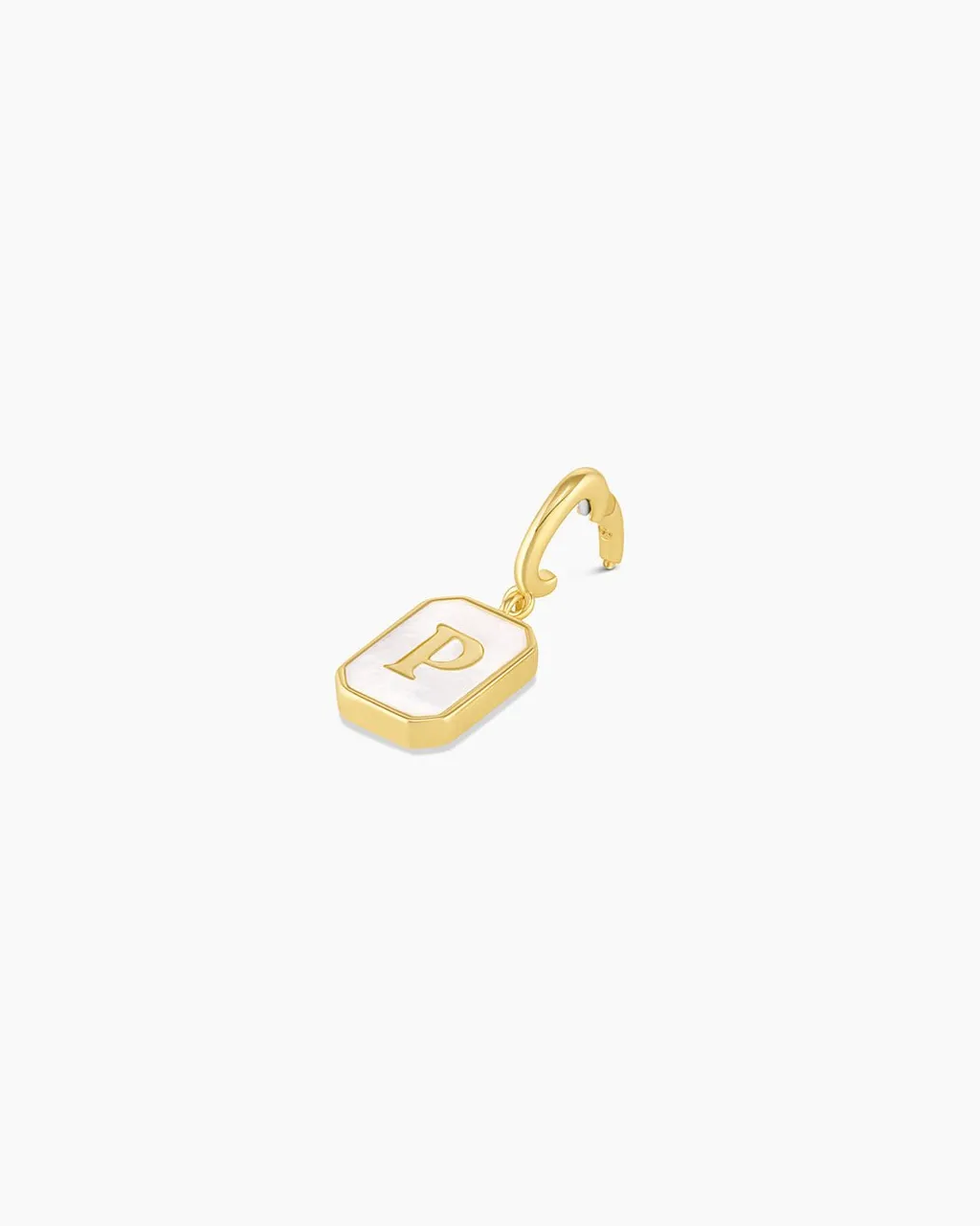 gorjana Vintage Alphabet Parker Charm 18k Gold Plated New