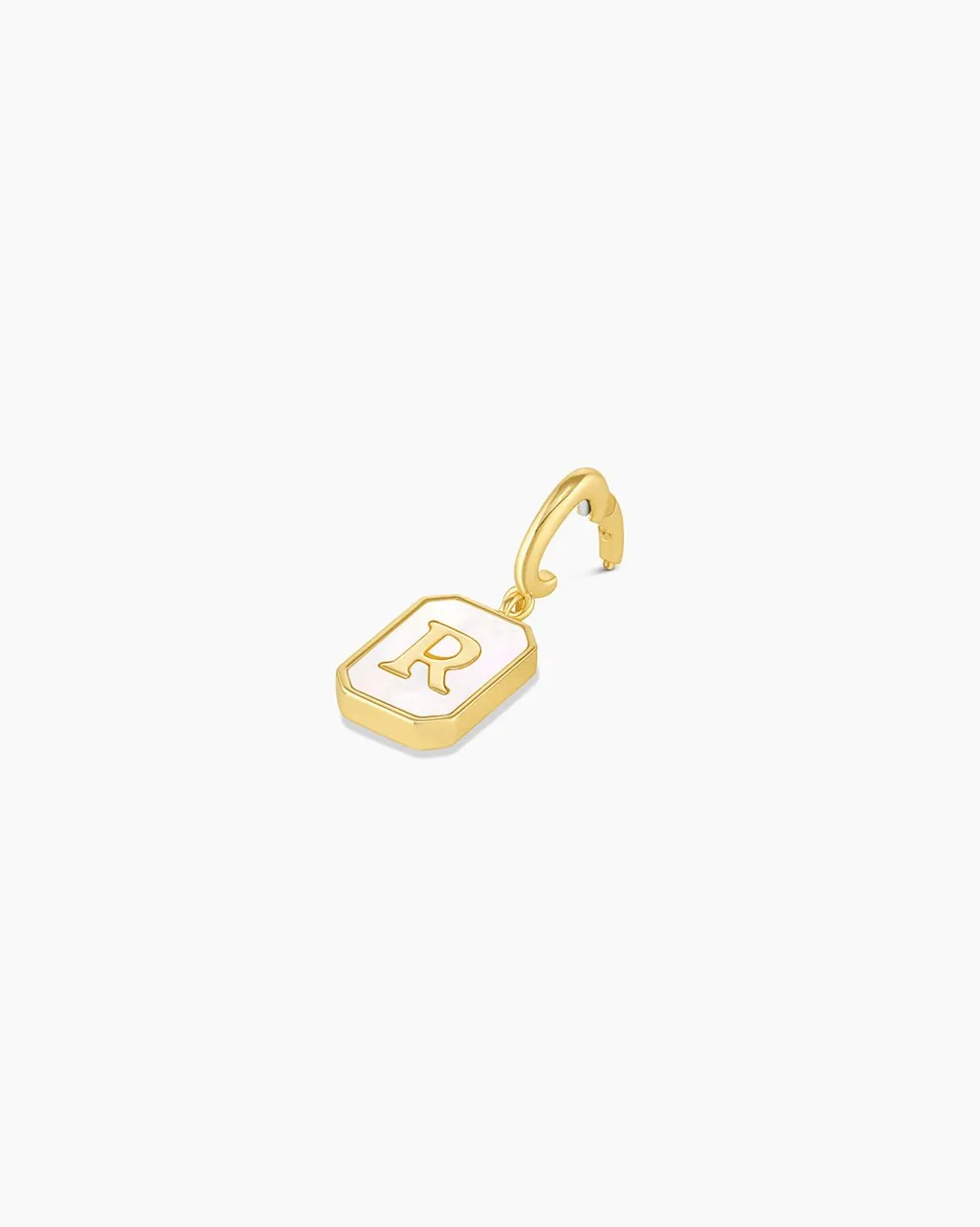 gorjana Vintage Alphabet Parker Charm 18k Gold Plated New