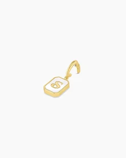 gorjana Vintage Alphabet Parker Charm 18k Gold Plated New