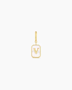 gorjana Vintage Alphabet Parker Charm 18k Gold Plated New