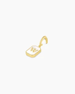 gorjana Vintage Alphabet Parker Charm 18k Gold Plated New