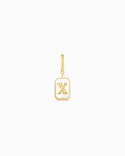 gorjana Vintage Alphabet Parker Charm 18k Gold Plated New